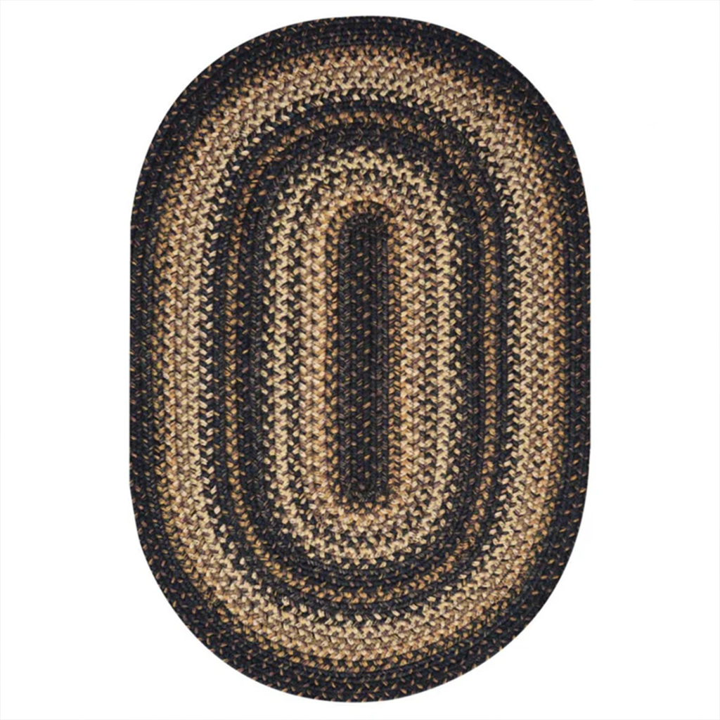 Kilimanjaro oval braided jute rug