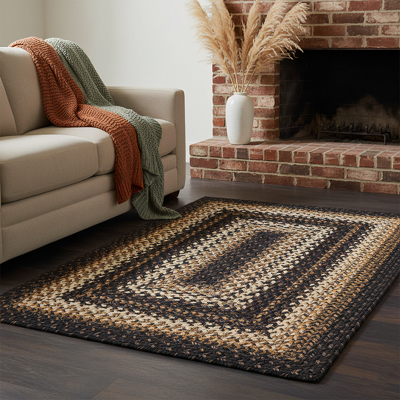 Kilimanjaro Black Braided Jute Rug