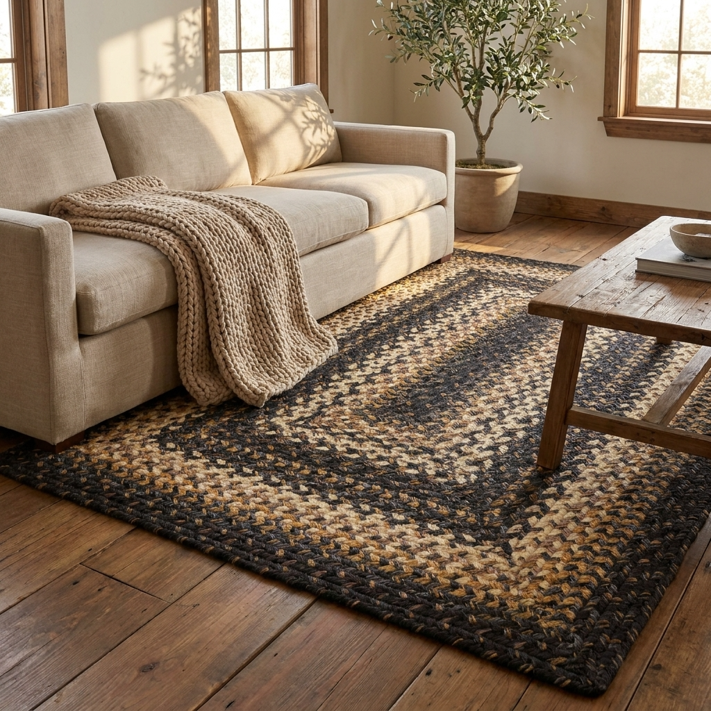 Kilimanjaro Black Braided Jute Rug
