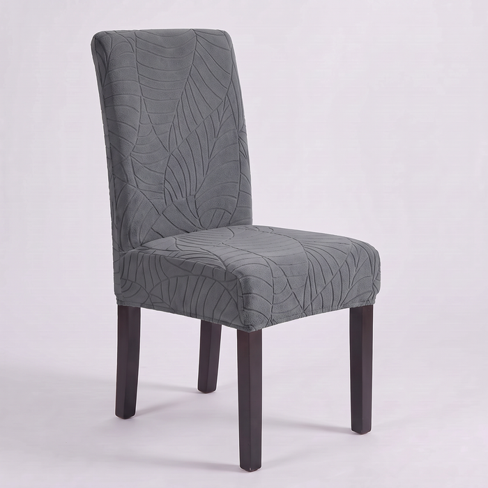 Waterproof Leaf Jacquard Dining Chair Covers