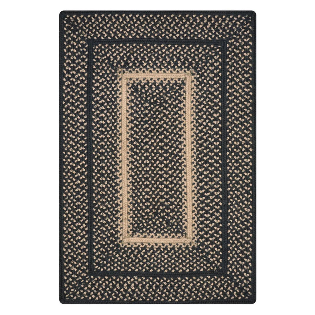 Charcoal Natural Braided Jute Accent Rug