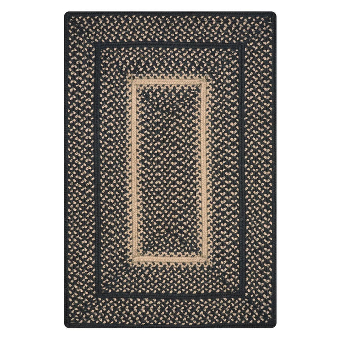 Charcoal Natural Braided Jute Rug