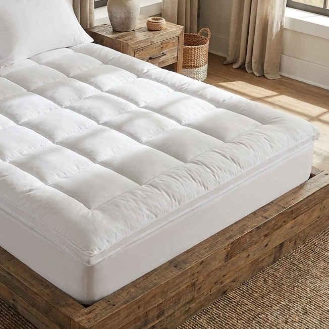 Luxury Deep-Pocket Fitted Mattress Topper