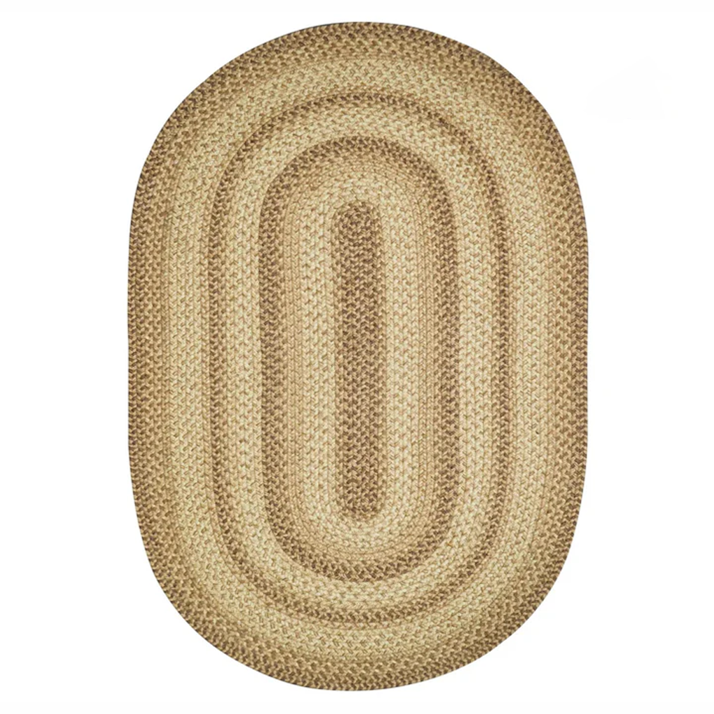 Natural Braided Oval Jute Rug