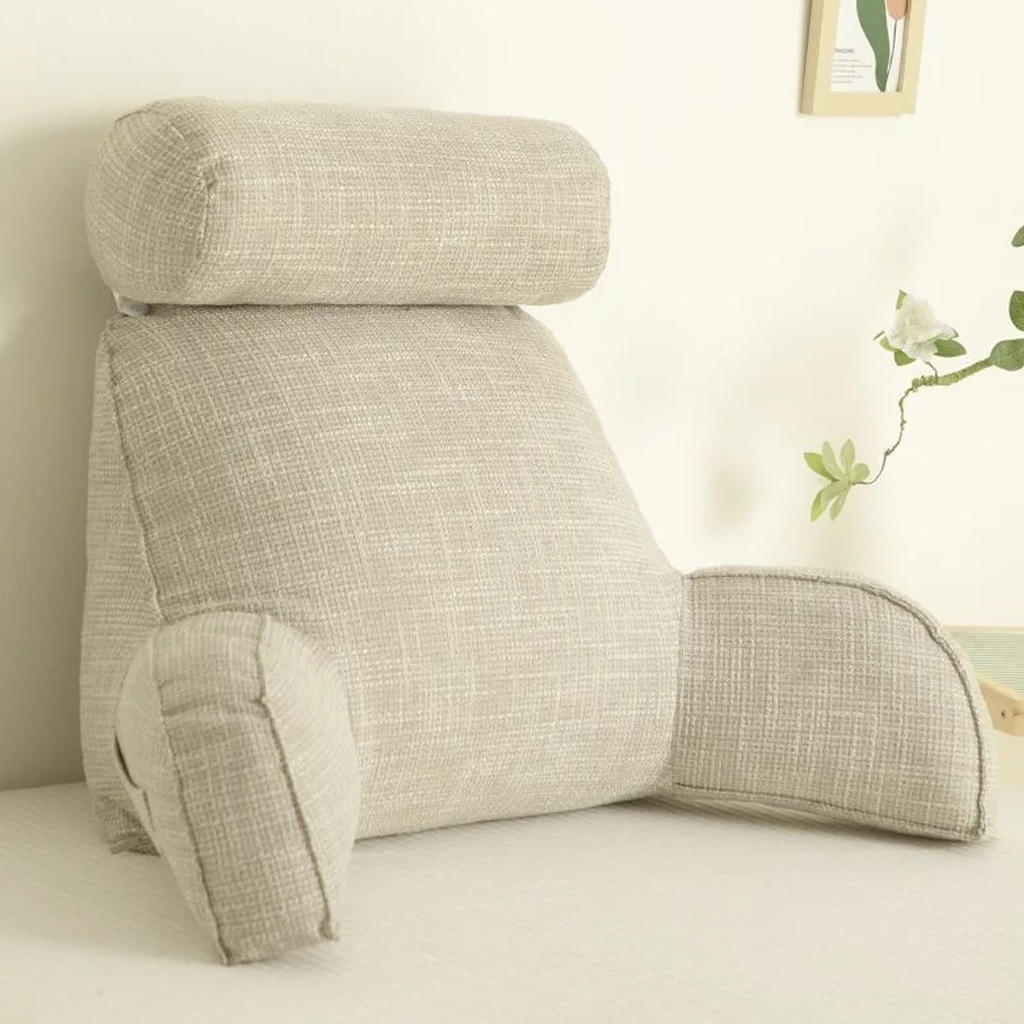 Husband pillow with clearance headrest