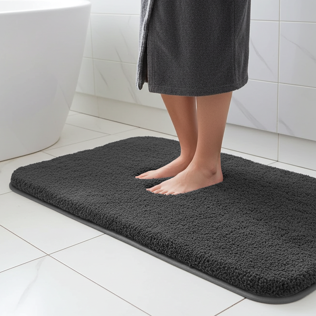Frenzy Rugs Super Thick Bathroom Rug - Non-Slip Bath Rug Luxury Washable Bath Rug ...