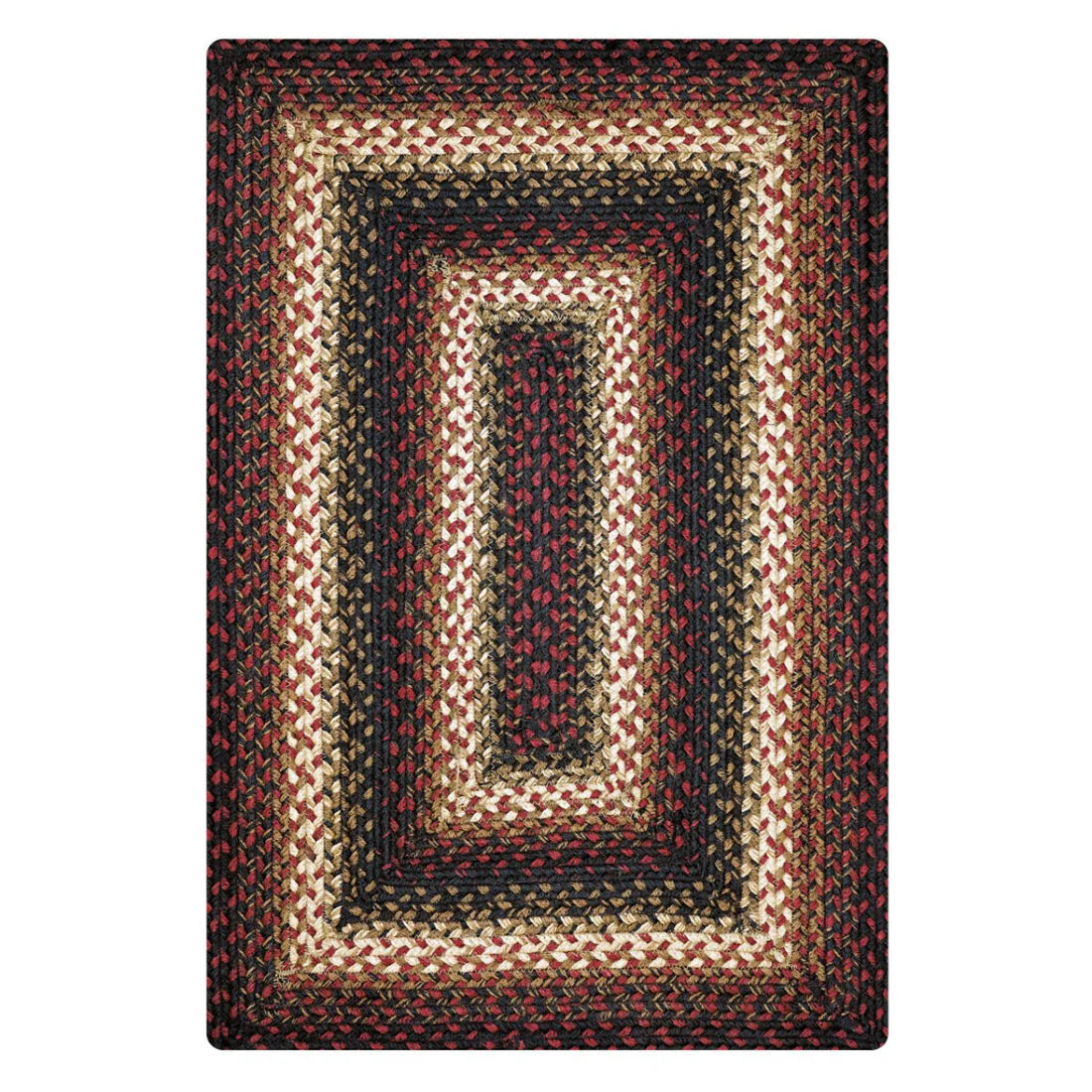 Harvest Red Multi Braided Jute Accent Rug