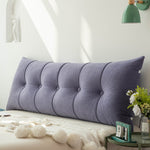 Purple Llama Queen Headboard Pillow - 60x11.4x6 Inch Memory Foam Wedge | Bed Gap Filler Between Mattress & Headboard With 3 Pockets & 2 Removable Covers - View #9
