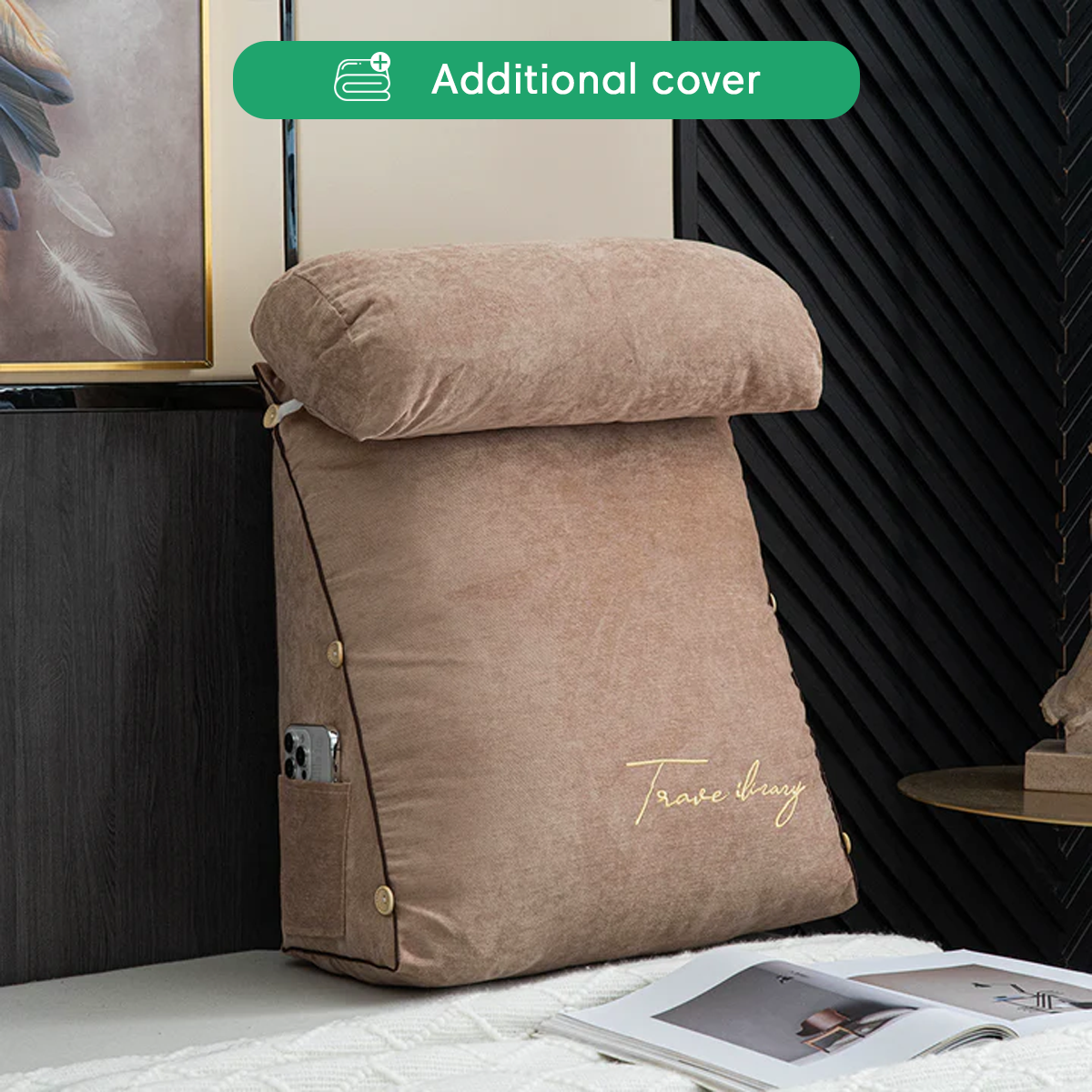 Additional Cover For Luxury Backrest Reading Pillow