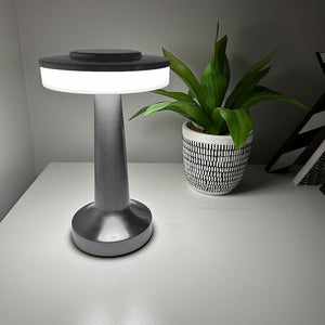 Modern Cordless Flat Top Mushroom Lamp