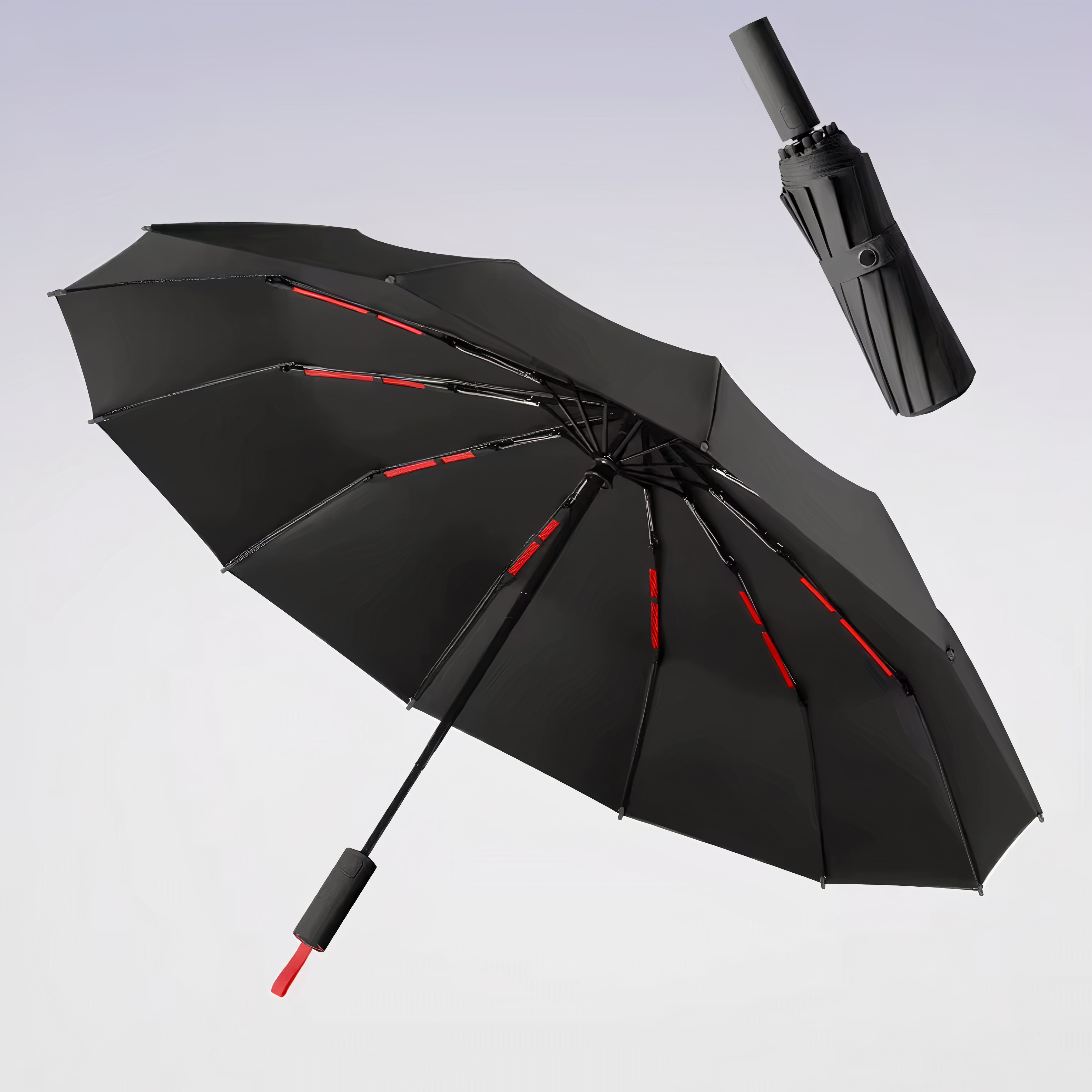 Reinforced Contemporary Compact Umbrella - Best Travel Umbrella