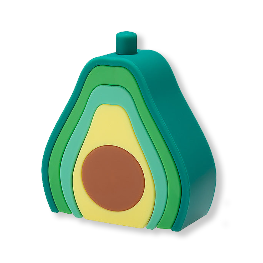 Avocado-Silikon-Stapel-Montessori-Spielzeug
