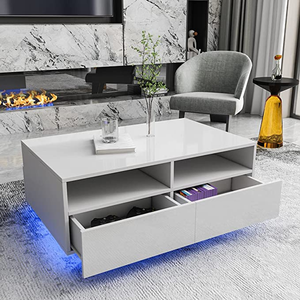 White Modern LED Coffee Table
