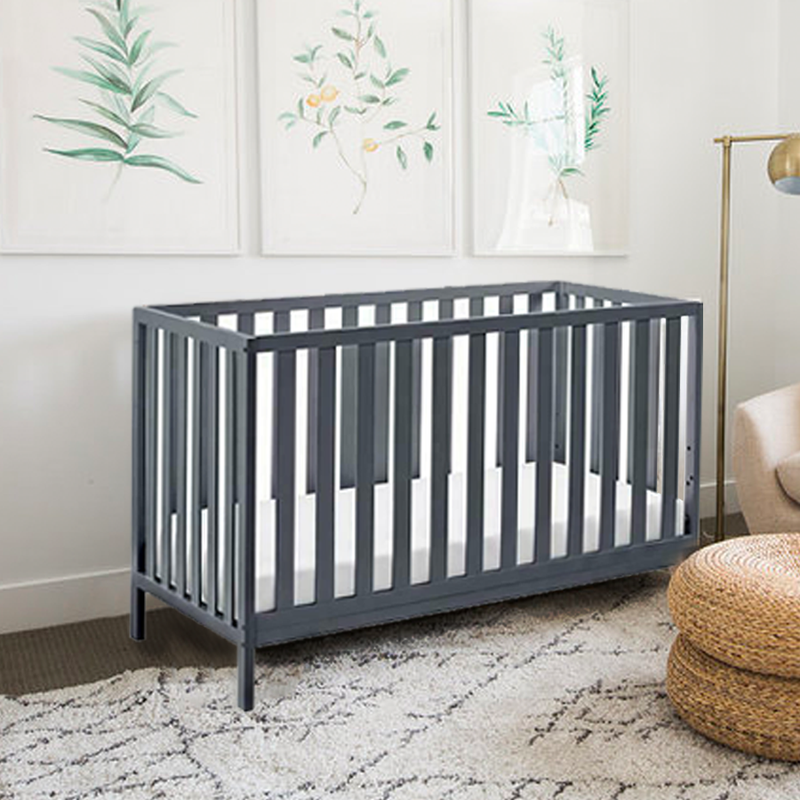 Convertible Crib Grey Wood Crib Rustic Gray Nursery Furniture