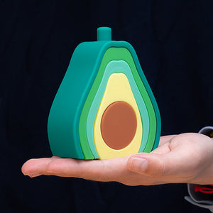 Avocado Silicone Stacking Montessori Toy
