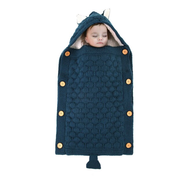 Knitted Sleep Bag With Hood