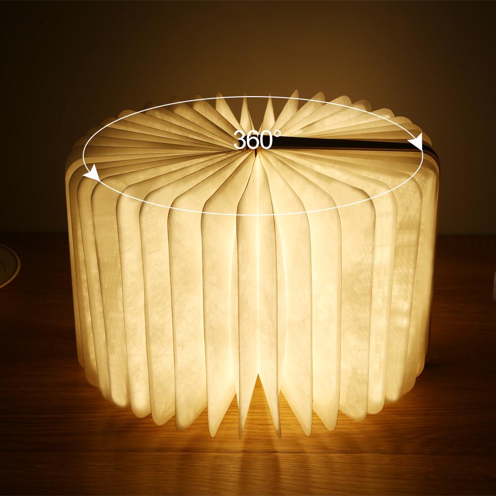 Wooden Folding Book Light