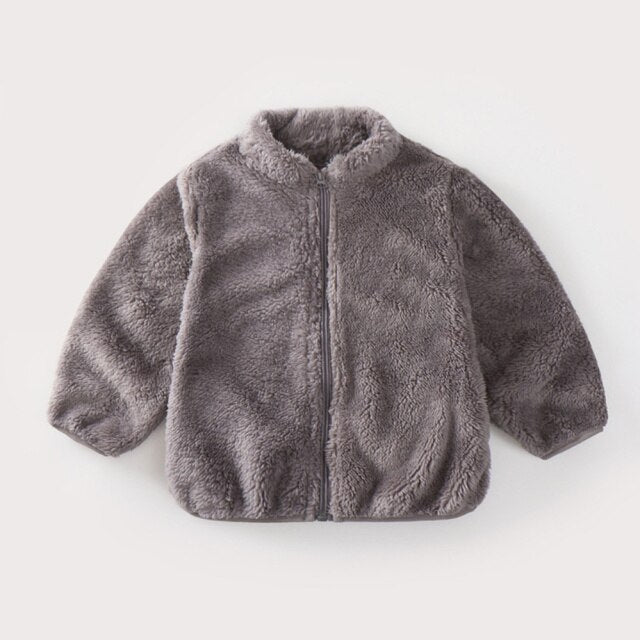 Childrens Fluffy Fleece Jacket - Kids Teddy Coat - Kids Fluffy