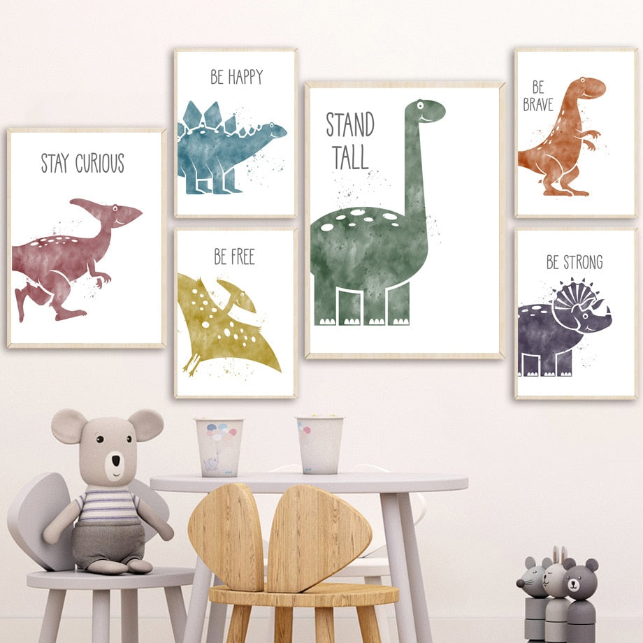 Nursery Wall Art - Dino Friends