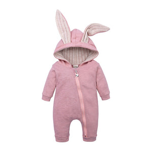 Hooded Bunny Baby Onesie