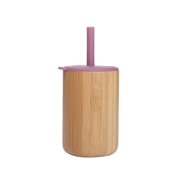 Sippy Cup van bamboe en siliconen met rietje