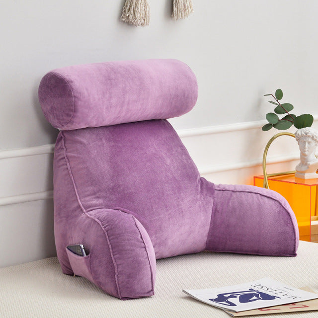 Purple backrest pillow best sale