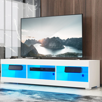 White Modern LED TV Cabinet